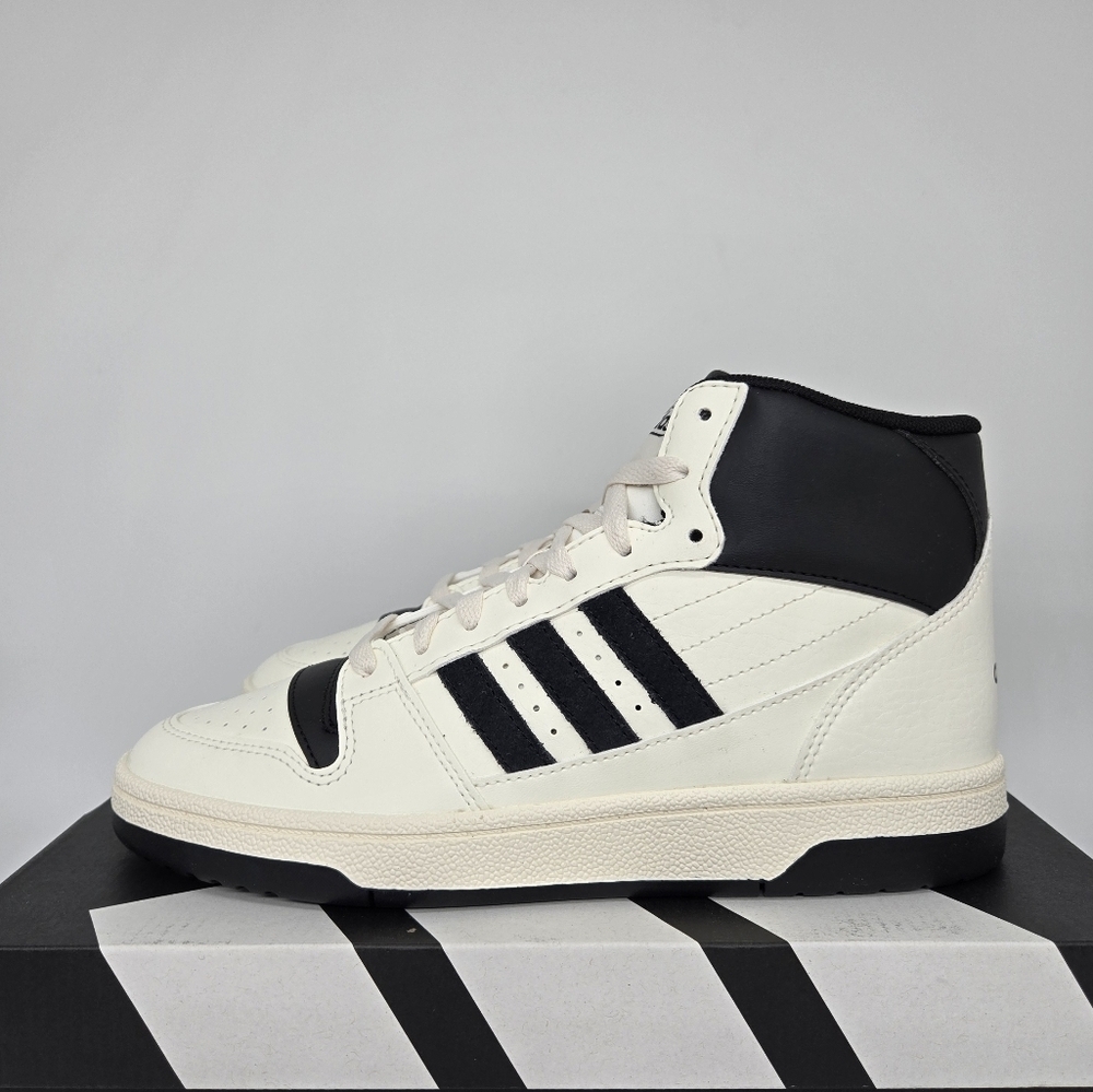New Adidas Break Start Mid 'White Black' Women's Shoes Size 7.5